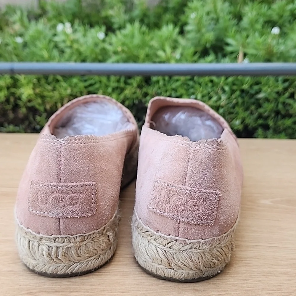 UGG Heidi Perforated Platform Suede  Espadrille Moccasin Size 11